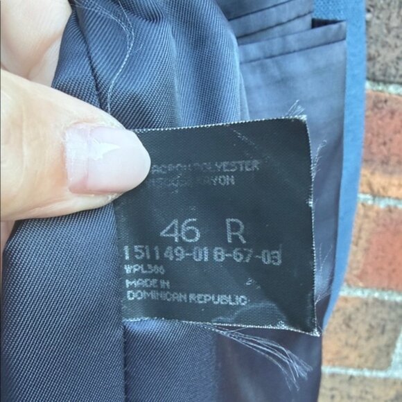 Haggar Clothing Co. Men’s Blue Blazer Sport Coat Size 46R - Picture 6 of 7